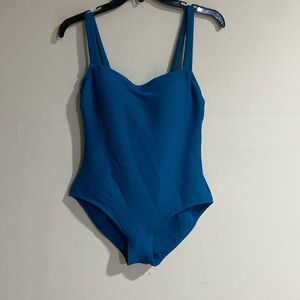 Kona Sol One Piece Bathing Suit Women’s L Teal Aqua Blue